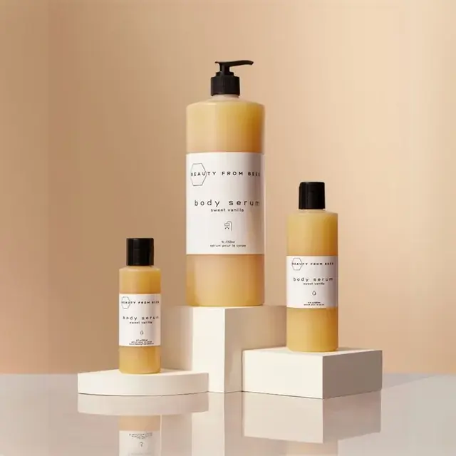 Beauty From Bees Body Serum in 120 ml, 250 ml and 1 litre bottles